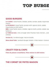 Menu Le Good Tube - Burgers, wraps, desserts,....