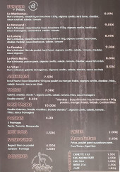 Menu Le Manhattan - Les burgers, americain, tacos...