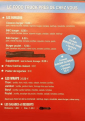 Menu Le p' tit truck en plus - Les burgers, wraps,...