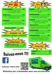 Menu Le P’tit Truck - La carte