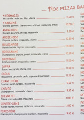 Menu Le P'tit Vésuve - Les pizzas