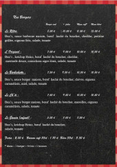 Menu Le Rétro Burger - burgers