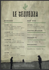 Menu Le Sentenza - La carte