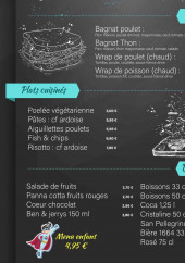 Menu Les autochtones - Les sandwiches, plats, desserts et boissons