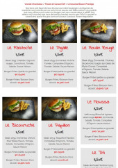 Menu Les Folies Burgers - Les burgers