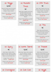 Menu Les Folies Burgers - Les burgers suite