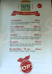 Menu Les Saveurs de Pop's - Menu à la carte 