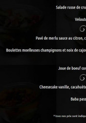 Menu Les Toqués du Bocal - Exemple de menu