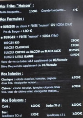 Menu Little Jeanne - Formules, salades et boissons 