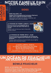 Menu Lobsta - Sides et bowls