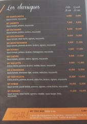 Menu My Pizza - les classiques