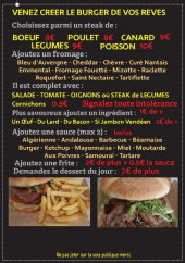 Menu Nanou Popote - Les plats à la carte