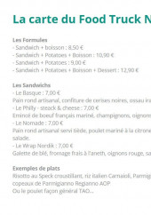 Menu Nomad Kitchen - Les formules, sandwiches et plats