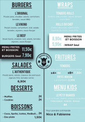 Menu Normandy Truck - Burgers, salades, desserts,....