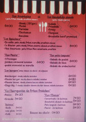 Menu O Truck Gourmand - Burgers, sandwiches, paninis,...