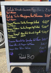 Menu Organic Food Croque - Exemple de menu