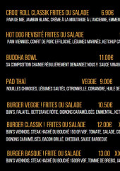 Menu Pascaline traiteur - La carte