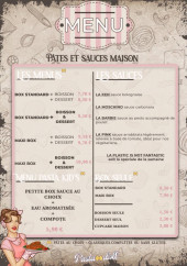 Menu Pasta doll - Le menu