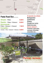 Menu Pasta road - Les pâtes, sauces,...