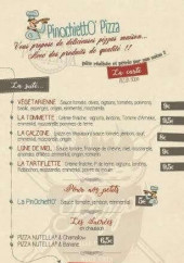 Menu Pinochietto - Pizzas suite et informations