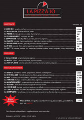 Menu Pizz'a jo - Les pizzas