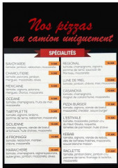 Menu Pizz'acro - Les spécialités 