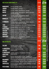 Menu Pizz Aldente - Pizzas