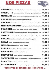 Menu Pizz'Aline - Les pizzas