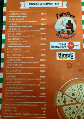 Menu Pizz'àPapa - La carte