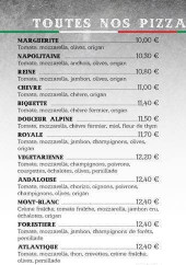 Menu Pizz As du Pont - Pizzas 