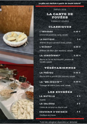 Menu Pizz' & Fouées - La carte de fouées