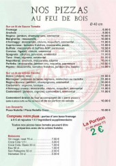 Menu Pizza bella - Les pizzas et boissons 