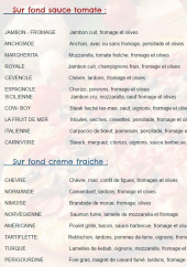 Menu Pizza Chez Gabi - Pizzas