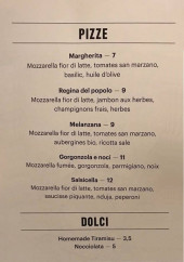 Menu Pizza Del Popolo - Pizzas et menu