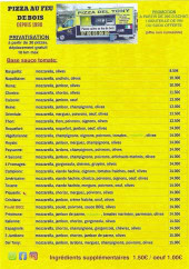 Menu Pizza Del Tony - Les pizzas base sauce tomate