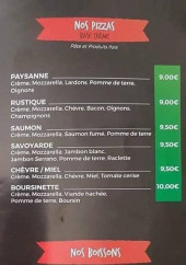 Menu Pizza'Drien - Les pizzas suite et boissons