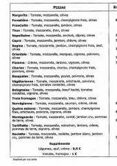 Menu Pizza l'Olive - Les pizzas
