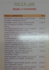 Menu Pizza Line - Les pizzas