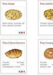 Menu Pizza régal - les pizzas