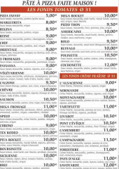 Menu Pizza rocket - Les pizzas