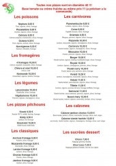Menu Pizzarella - Les pizzas 