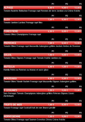 Menu Provence Pizza - Les pizzas suite
