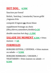 Menu R'stream Burger - Formules, hot dog et salades 