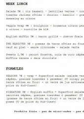 Menu Seasons - Un exemple de menu de la semaine