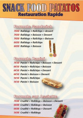 Menu Snack Food Patatos - Formules