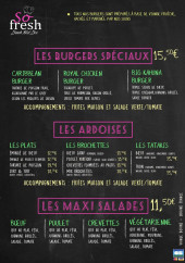 Menu So Fresh - Burgers spéciaux, ardoises et maxi salades 