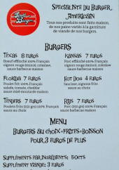 Menu South Burgers - Burgers, menu, salades,...