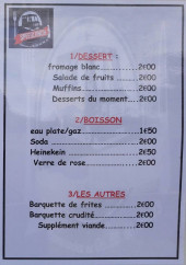 Menu Speedlunch - Les desserts, boissons et autres