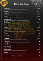 Menu Starpizza - Pizzas base tomate