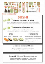 Menu Sushiju - Les sushis